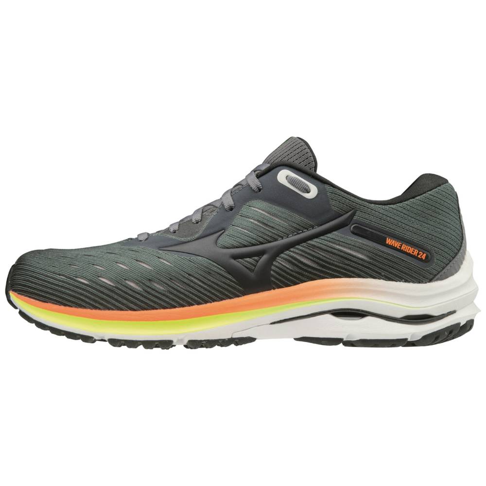 Zapatillas Running Mizuno Wave Rider 24 Hombre Verde Oscuro Ofertas LHWN-90716